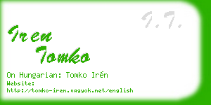 iren tomko business card